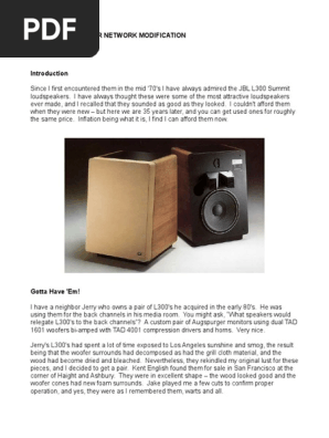jbl l300 speakers for sale