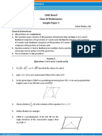 CBSE Board Class IX Mathematics Sample Paper 3