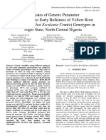 Estimates of Genetic Parameter Contributing To Early Bulkiness of Yellow Root Cassava (Manihot Esculenta Crantz) Genotypes in Niger State, North Central Nigeria