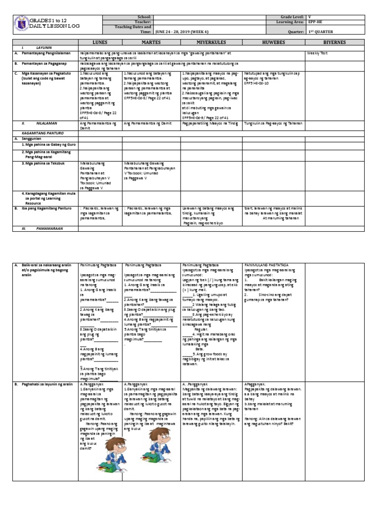 DLL - Epp 5 - Q1 - W4 | PDF