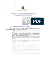 Decreto #6.303, de 12 de Dezembro de 2007