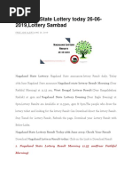 Nagaland State Lottery today 26-06-2019,Lottery Sambad