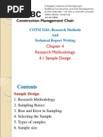 Research Methodology 4.1 Sample Design: Construction Management Chair