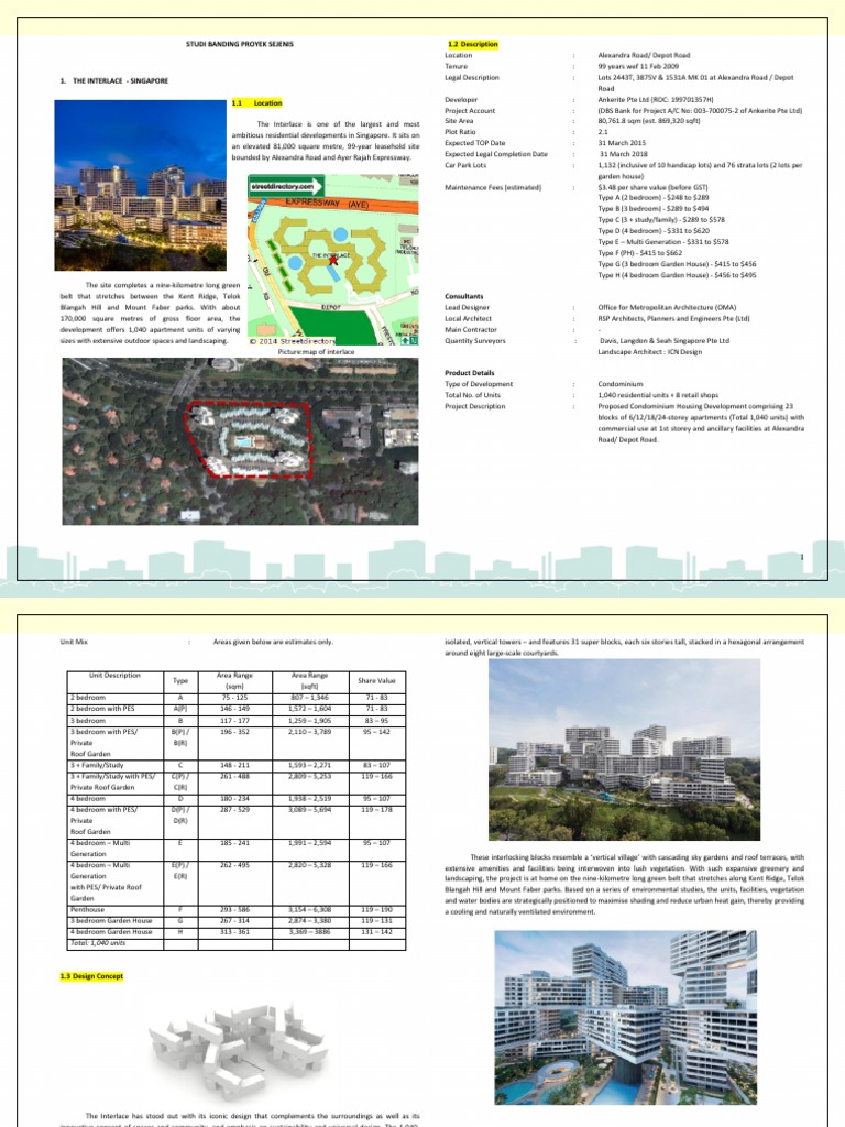 The Interlace: Singapore's Vertical Village | PDF | Courtyard | Kitchen