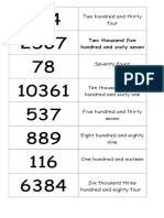 Numeros Imprimibles para Esl Dictado