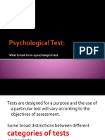 What To Look For in A Psychological Test