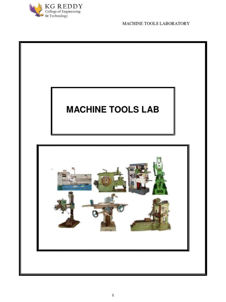 Machine Tools Lab Manual PDF Drilling Grinding (Abrasive Cutting)