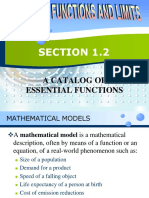 Section 1.2: A Catalog of Essential Functions