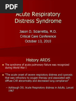 Acute Respiratory Distress Syndrome: Jason D. Sciarretta, M.D. Critical Care Conference October 13, 2010