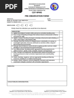 Esp Pre Observation Template