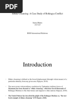 Ethnic Cleansing: A Case Study of Rohingya Conflict: Saima Bhutto 1517127