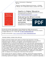 Quality in Higher Education: To Cite This Article: Philip Meade & David Woodhouse (2000) Evaluating The