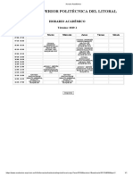 Escuela Superior Politécnica Del Litoral: Horario Académico