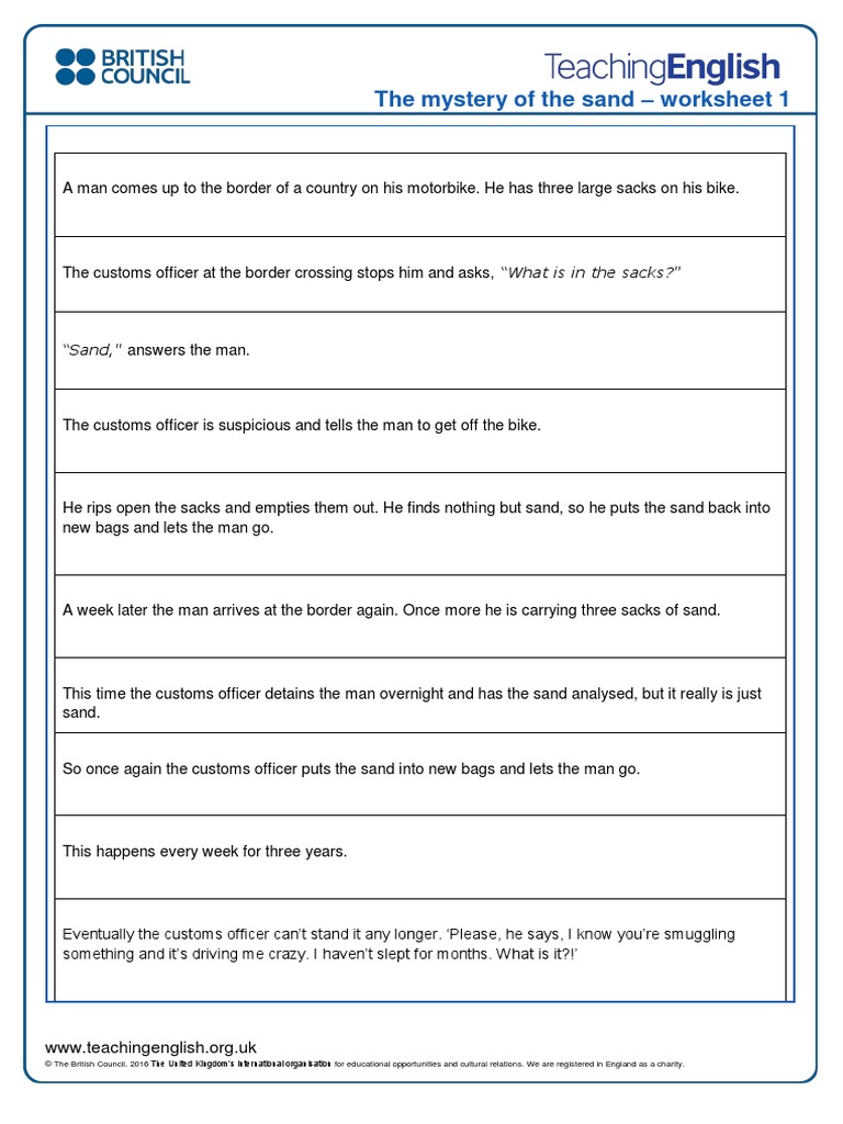 The mystery of the sand worksheet rroberts pdf pdf