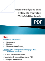 Management Stratégique Dans Différents Contextes