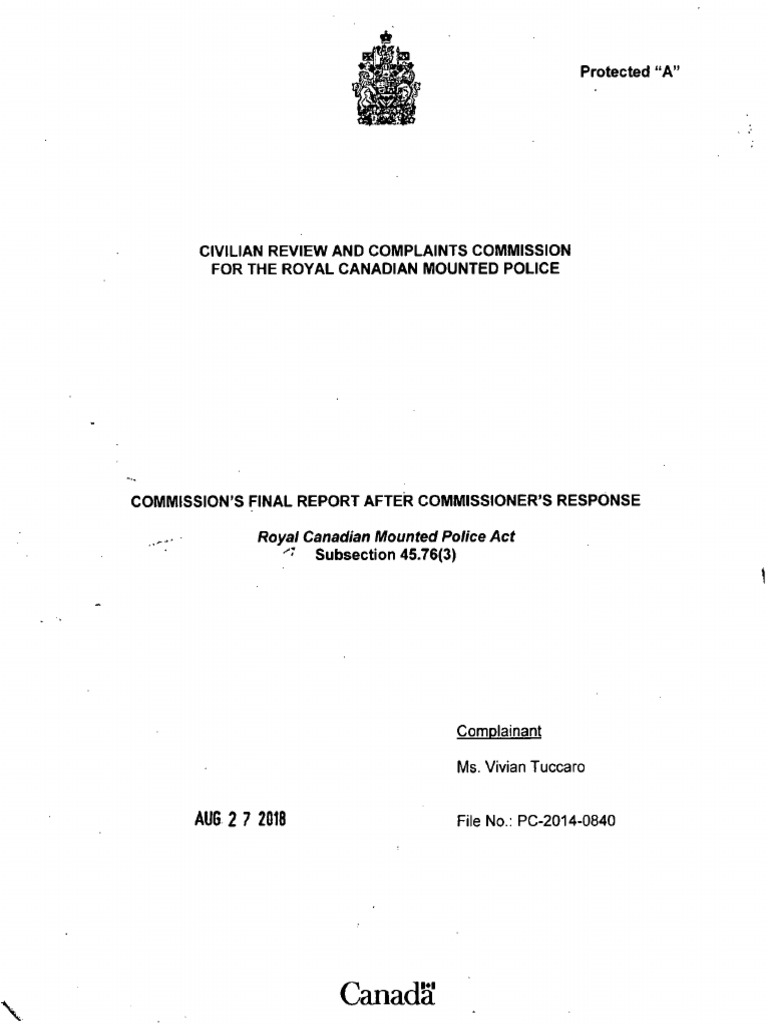 Amber Tuccaro Case Review Findings | PDF | Royal Canadian Mounted ...