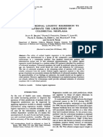 Using Ordinal Logistic Regression TO Estimate The Likelihood OF Colorectal Neoplasia