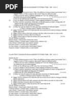 Class Test-I Database Management Systems Time: 1Hr. 2010-11