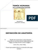 Anatomía Humana - Introducción y Consideraciones Generales