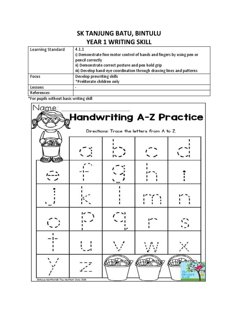 PBD Writing Skill Y1 | PDF | Spelling | Linguistics