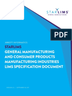 General Manufacturing Lims Spec Document