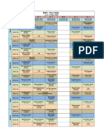 BSCS - Time Table: W.E.F. 12 Nov, 2018