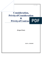 Consideration, Privity of Consideration & Privity of Contracts