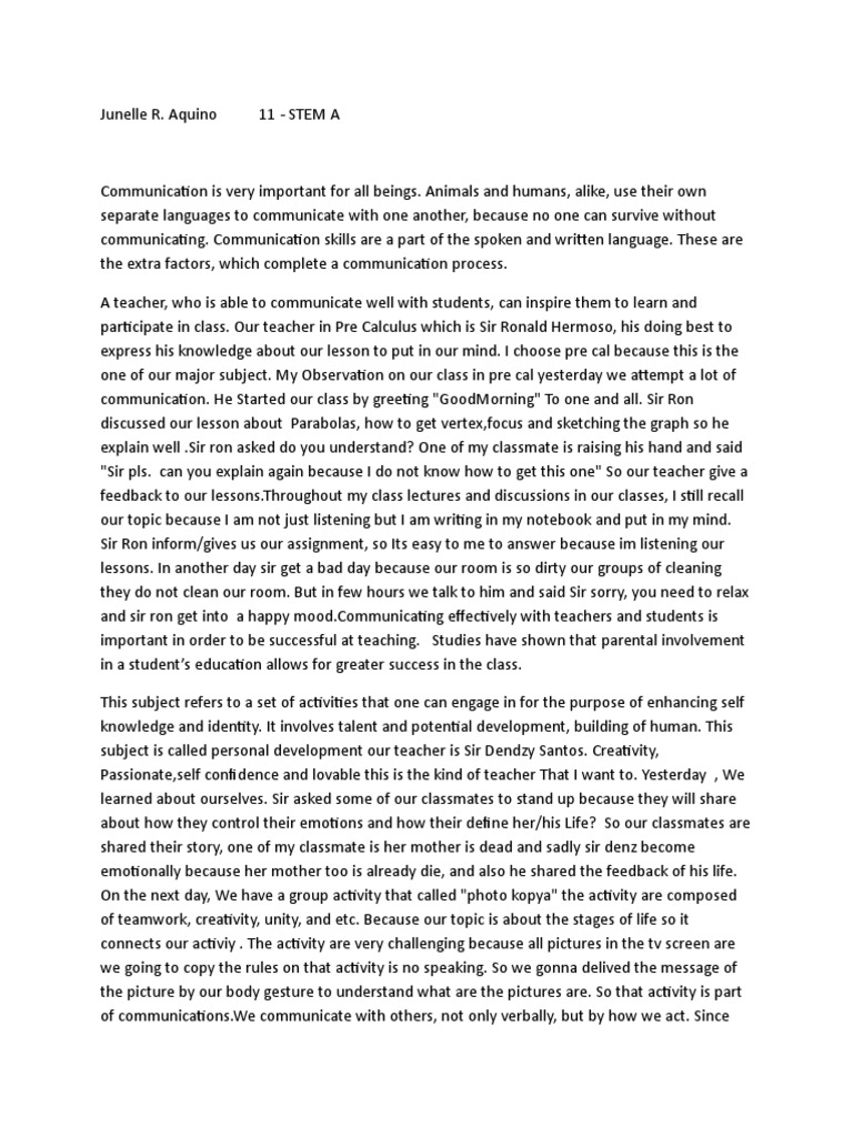 Essay Oral Com PDF Gesture Communication