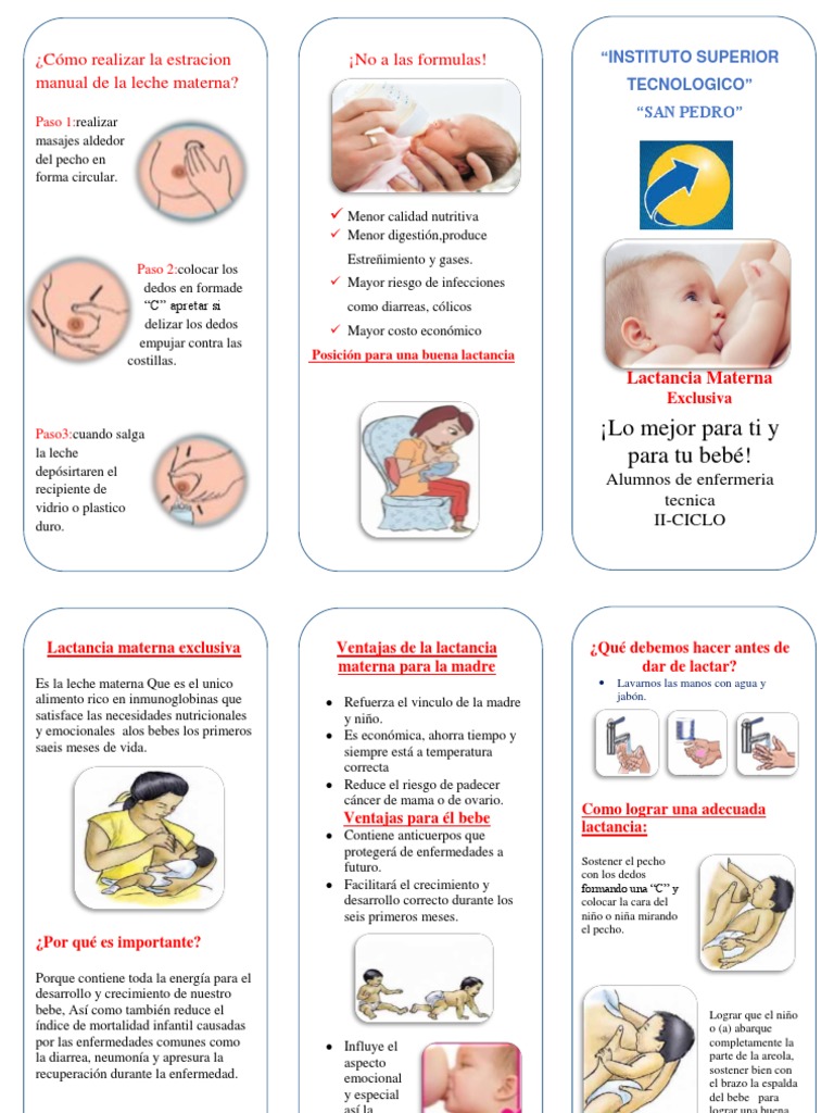 Triptico Lactancia Listo | PDF | Amamantamiento | La leche materna
