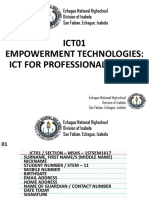 ICT01 Empowerment Technologies: Ict For Professional Tracks