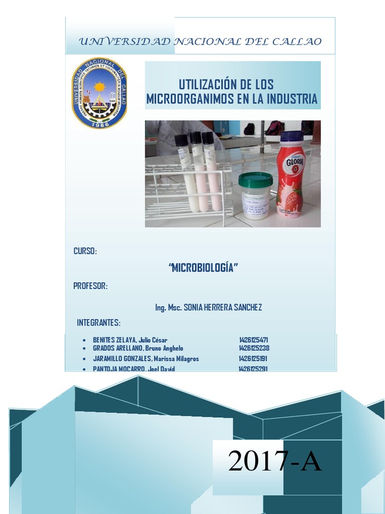 Microorganismos en la Industria Alimentaria | PDF | Yogur | Glucólisis