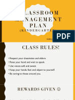 Classroom Management Plan