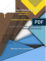 Informe de Calidad en Los Servicios Web