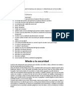 Evaluación Del Quinto Parcial de Lengua y Literatura de Octavo Año