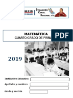 Ece Cuadernillo Mat 4to de Primaria 2019