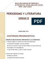 Periodismo y Literatura Unidad III