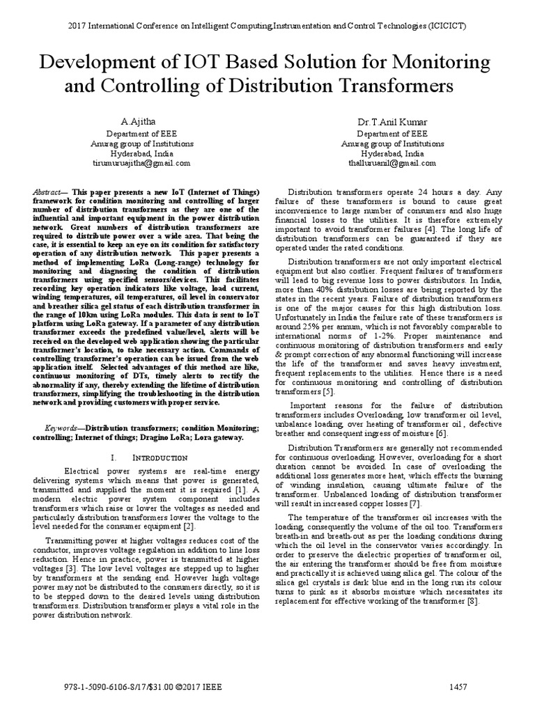 Development of IOT Based Solution For Monitoring | PDF | Internet Of ...