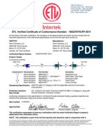Nexxt Solutions Etl Verified Certificate For Cat6 3 Connector Channel