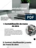 Contabilidad de Costos - Costos de Manode Obra