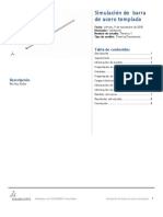 Simulación de barra de acero templada