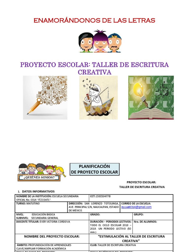 Proyecto - Lectura Creativa | PDF | Aprendizaje | Conocimiento