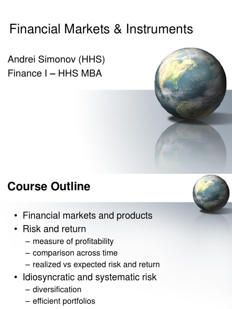 Overview of Financial Markets & Instruments | PDF | Order (Exchange ...