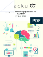 Analytical Reasoning Questions For CAT PDF