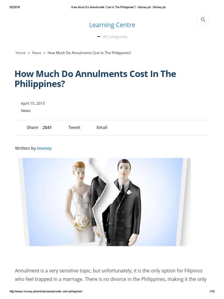 How Much Do Annulments Cost in The Philippines? Learning Centre PDF