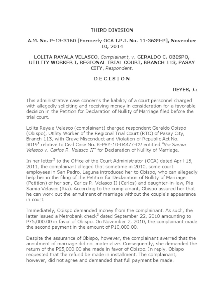 Court Worker Misconduct Case Decision | PDF | Service Of Process ...
