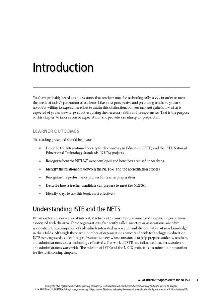 National Educational Technology Standards For Teachers | PDF ...