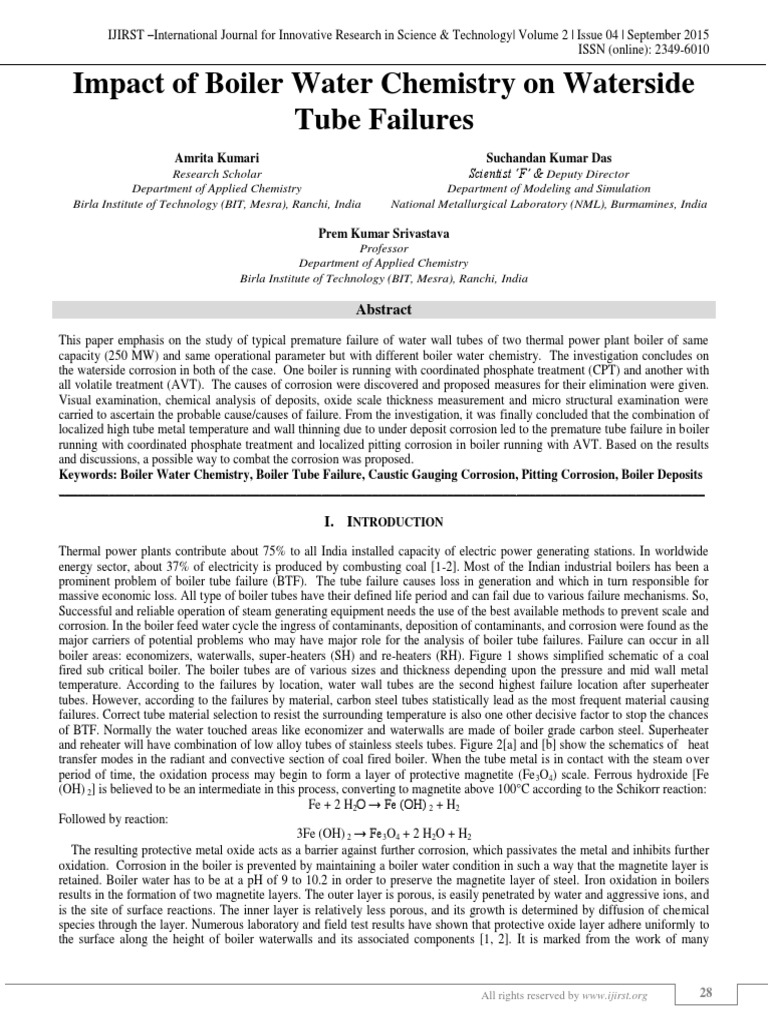 Boiler Water Treatment Impact on Failures | PDF | Sodium Hydroxide | Boiler