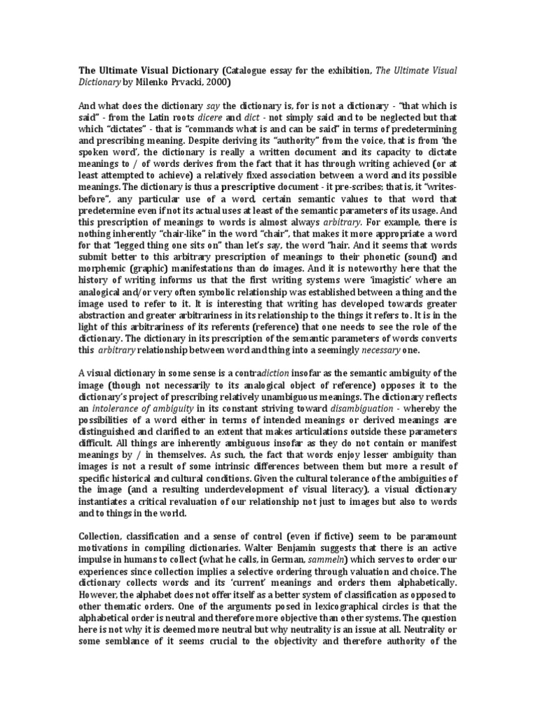 The Ultimate Visual Dictionary Catalogue PDF | PDF | Ambiguity | Semantics