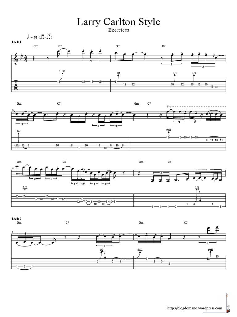 Larry Carlton Style Licks | PDF