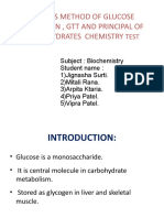 Various Method of Glucose Estimation, GTT and Principal of Carbohydrates Chemistry